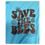 SM blue save the bees shirt