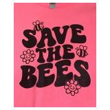 Youth XL save the bees pink shirt