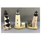 3 lighthouse decorations