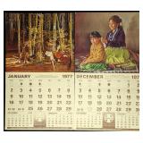 2 Santa Fe 1977 & 1978 Wall Calendars Hannings & M