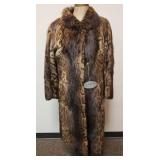 Cheetah Print Dyed Beaver Fur Coat
