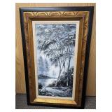 Framed Original Oil On Canvas Forest Trees R68