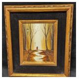 Framed Albert Legrand Oil On Canvas Forest Path R6