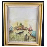 Oil Painting of Venice, Italy Signed