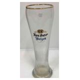 Tucher Weizen Beer Glass With Gold Rim