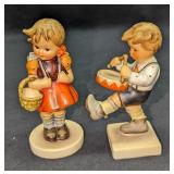 2 TMK-3 Little Drummer Boy & School Girl Figurines