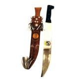 Machete With Arms Of Panama Emblem & Decorative Sc