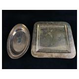 Vintage - Antique Lot of Oval & Square Silver Plat