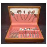 Vintage Silverplate Nobility Silverware Set In Box