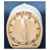 Vintage Lux Minute Minder Kitchen Timer With Rocke