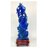 Lapis Lazuli Chinese Fisherman Figurine