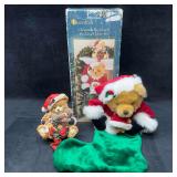 Traditions Christmas Teddy Bear Plush Mantel Hook