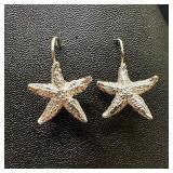 Sterling Silver Starfish Earrings