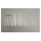 20 Glass Swizzle Sticks