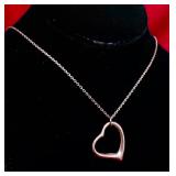 Sterling Silver Loop Heart Pendant