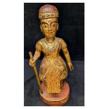 Vintage Thai Or Burmese Carved Gilt Wood Temple Gu