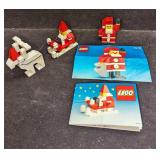 2 Built LEGO Santa Claus Sets