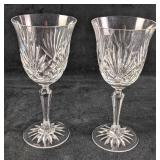 Two Rogaska Crystal Richmond Cut Water Goblets