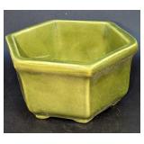 Vintage Haeger Pottery Green Footed Planter