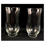 Pair of Hurricane Lamp Chimneys