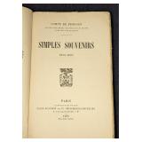 1908 Comte De Pimodan Simples Souvenirs Softcover