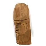 Hand Carved Acacia Wood Male Head Wall Hanging