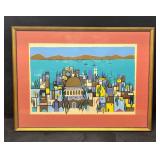 Naim Basson Artist Proof Of Jerusalem Pencil Signe