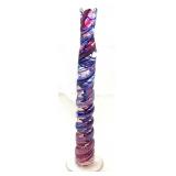 David Goldhagen Polychrome Blown Glass Candlestick