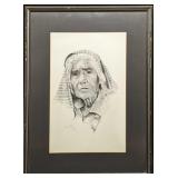 Framed S&N Linda Picken Old Woman Print