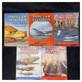 Flying and Popular Aviation Magazine 1938 Lot of 5