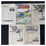 Flying and Popular Aviation Magazine 1935 Lot of 5