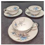 3 Vintage Noritake China 5682 Cups & Saucers A