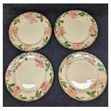 4 Retired Franciscan Desert Rose Dinner Plates C