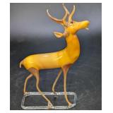 Bimini Style Hand Blown Glass Stag Figurine A