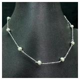 Sterling Silver Necklace with Round Beads