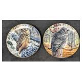 2 Majesty Of Owls Plates Grey Ghost & Mountain Vig