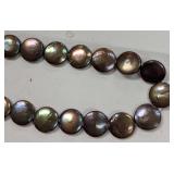 Chocolate Brown Iridescent Coin Freshwater Pearls