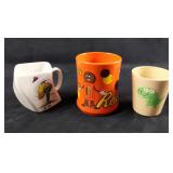 Three Novelty Mugs And Glass Reeses Gator Golf