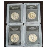 4 Uncirculated Kennedy Half Dollars 96 97 99 00