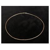 14k White Gold Twist Chain Necklace