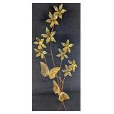 Vintage Brass Tone Butterflies & Flowers Hanging A