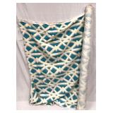 Teal & White Patterned Fabric