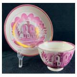 Antique Sunderland Pink Lustrewareï¿½Cup & Saucer