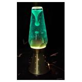 Vintage Groovy Mod Starlight Gold Tone Lava Lamp