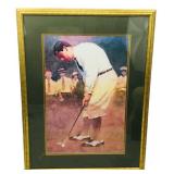 Vintage Large Print of Early 20th Century Golfer