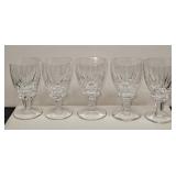 5 Royal Leerdam Crystal Cordial Glasses