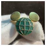 Disney Cast Member Green Mickey Head Globe Icon Or