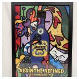 Absinthe Refined Ad Poster By Romero Britto Framed