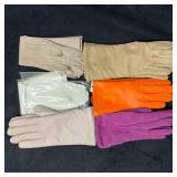 Cashmere Leather Glove Collection Lot of 6 Gloves