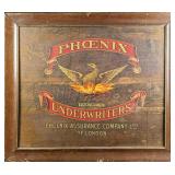 Vintage Rustic Wooden Phoenix Underwriters Sign